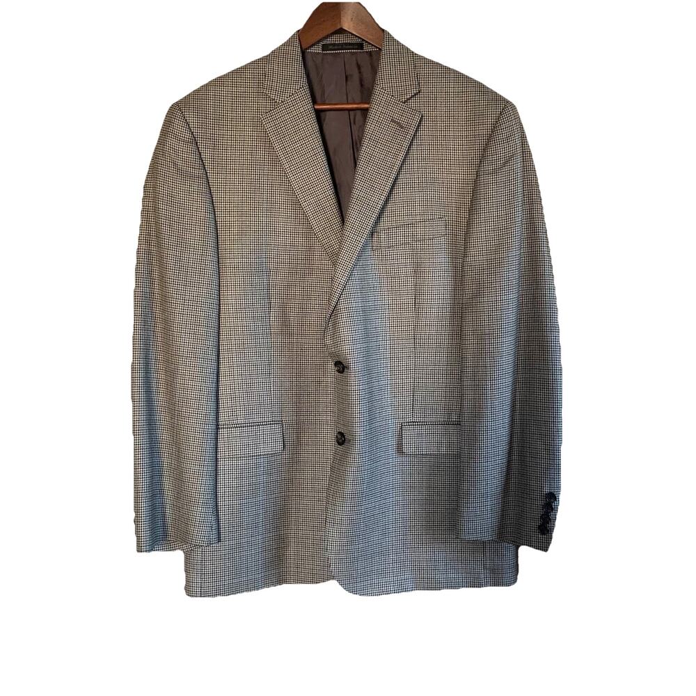 Lauren Ralph Lauren Men's 42R Silk/Wool Houndstooth Blazer Sport Coat Brown - Picture 3 of 16